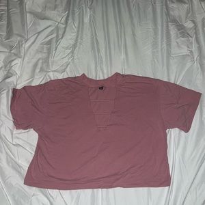 Pink crop shirt